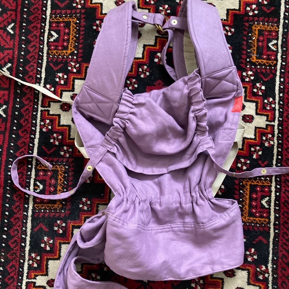 Purple Linen Sakura Bloom Scout Baby Carrier, EUC!